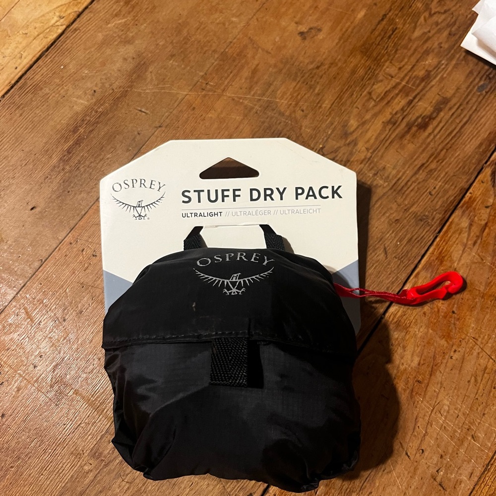 Black Osprey ultralight dry pack backpack